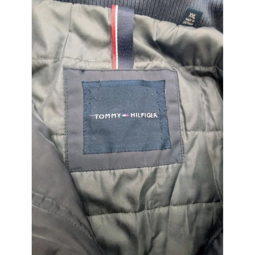 Vintage‎ Tommy Hilfiger Reflective Bomber Style Jacket Mens XXL Full Zip Coat